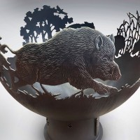 Костровая чаша "Дикие кабаны " превью Костровая чаша "Дикие кабаны" превью