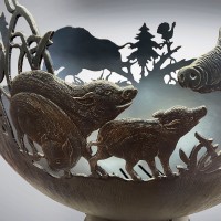 Чаша для костра "Дикие кабаны" превью Чаша для костра "Дикие кабаны" превью
