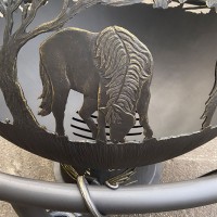 Уличный очаг для костра "Кони на селе" превью Уличный очаг для костра "Кони на селе" превью
