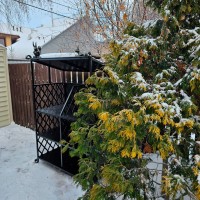 Кованая дровница "Белочки" превью Дровница с крышей ручная работа фото превью