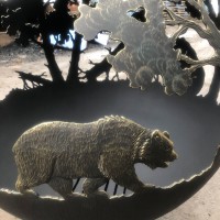 Круглый очаг для костра превью