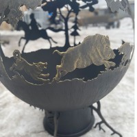 Уличный очаг для костра «Охота на кабана» превью Уличный очаг для костра «Охота на кабана» превью