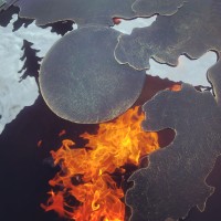 Уличный очаг для костра «Волк в полнолуние» превью