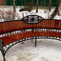 Кованая полукруглая скамейка ""Карта мореплавателя" превью Кованая полукруглая скамейка ""Карта мореплавателя" превью