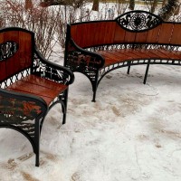 Кованая скамейка "Карта мореплавателя" превью Кованая скамейка "Карта мореплавателя" превью