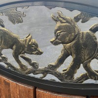Кованая скамейка "Волки" превью Кованая скамейка "Волки" превью